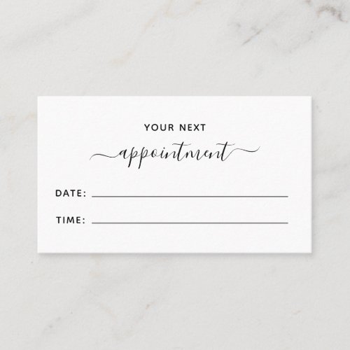 Minimalist Next Appointment with Logo Card