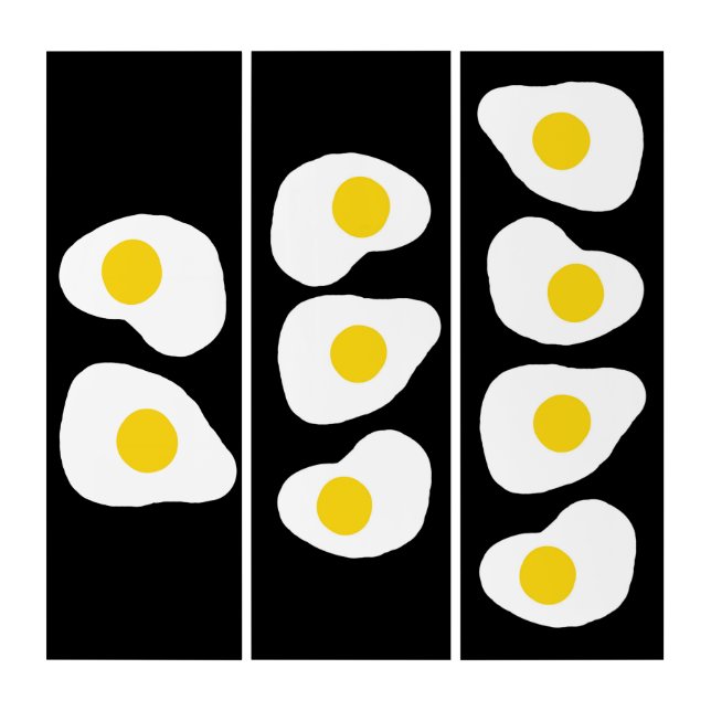 Minimalist Nine Fried Eggs Kitchen Art (Front)