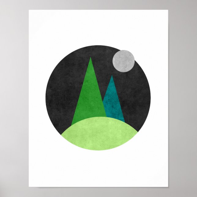 Minimalist Nordic Abstract Art Poster (Front)