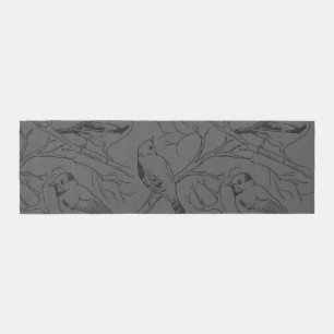 Minimalist North American Birds Line Art Pattern Runner