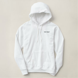 Minimalist "NOT TODAY" White Men's Pullover Hoodie