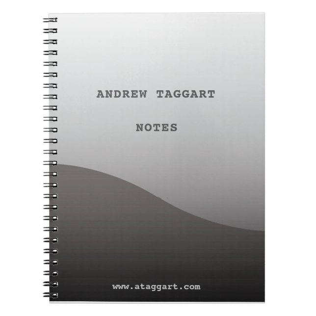 Minimalist Notebook with simple gray design (Front)