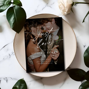 Minimalist Nothing Fancy Just Love Photo Overlay Save The Date