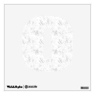 Minimalist Number Zero Wall Sticker