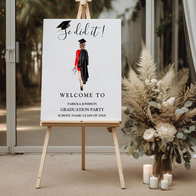 Minimalist Nurse Graduation photo welcome Sign (Creator Uploaded)