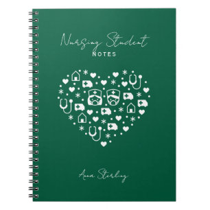 Minimalist Nursing Student Personalized Study Notebook
