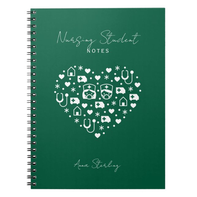 Minimalist Nursing Student Personalized Study Notebook (Front)