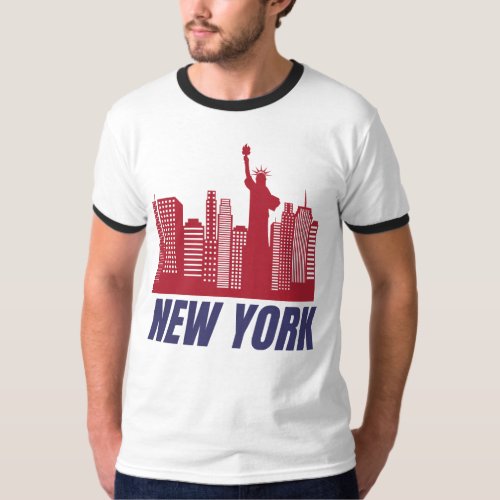 Minimalist NYC and its symbolic status of freedom T_Shirt
