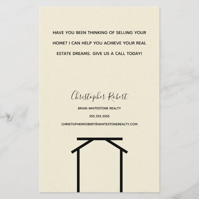 Minimalist Off White Real Estate Flyer (Front)