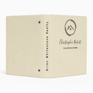 Minimalist Off White Real Estate Mini Binder