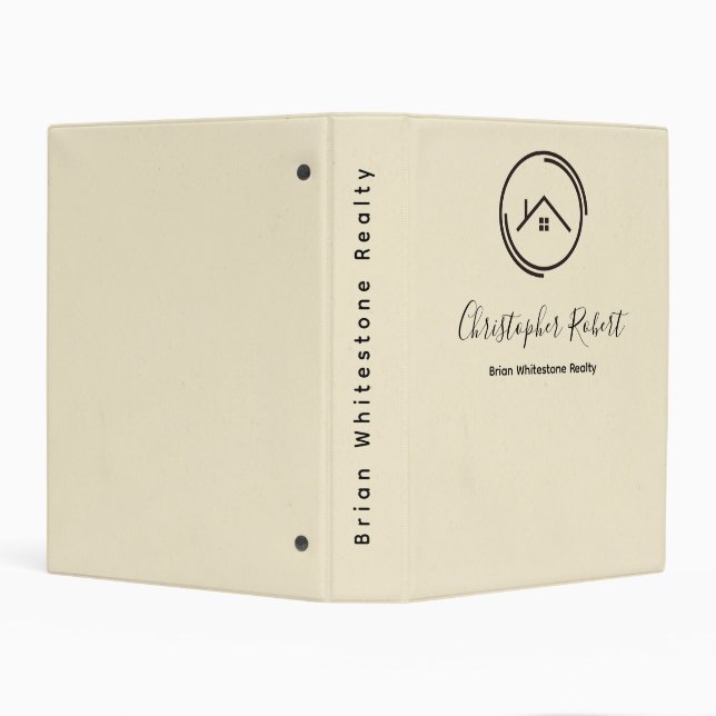 Minimalist Off White Real Estate Mini Binder (Background)