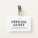 [ Thumbnail: Minimalist "Official Guest" Badge ]