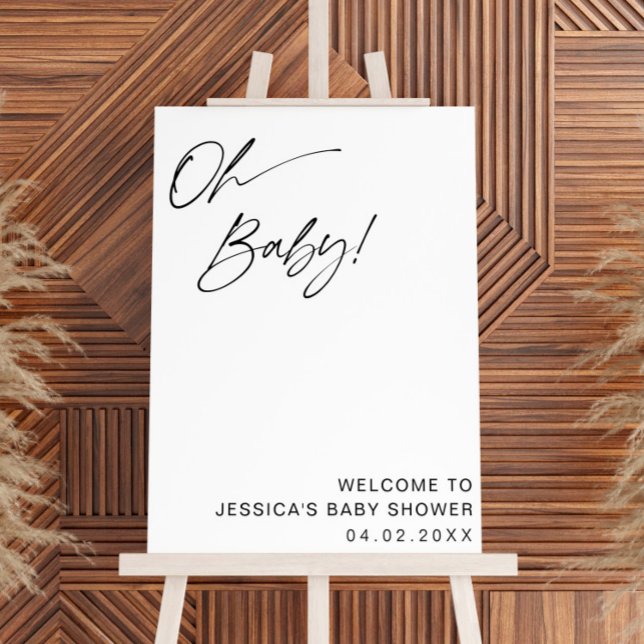 Minimalist Oh Baby Welcome Sign (Creator Uploaded)