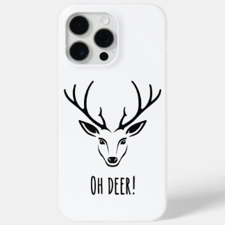 Minimalist Oh Deer Reindeer iPhone 15 Pro Max Case