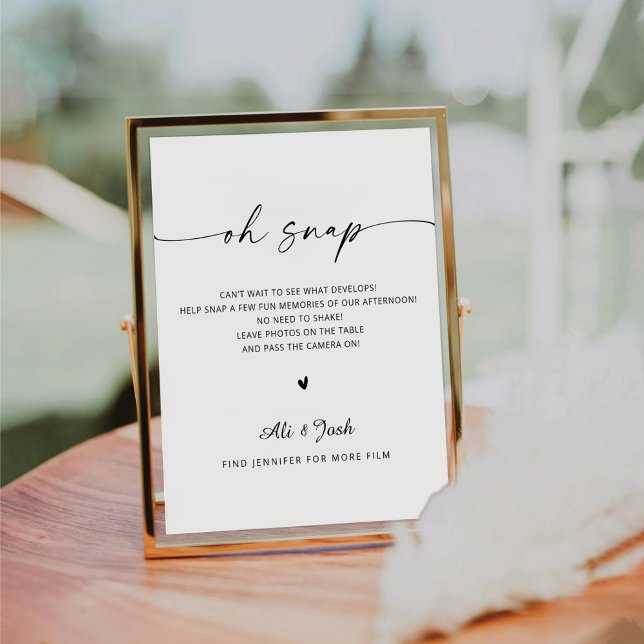 Minimalist Oh Snap Sign (Creator Uploaded)