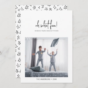 Minimalist Oh What Fun Christmas  Holiday Card