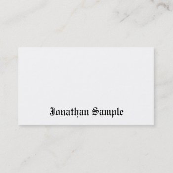 Minimalist Old Classic Text Nostalgic Look Trendy Business Card by art_grande at Zazzle