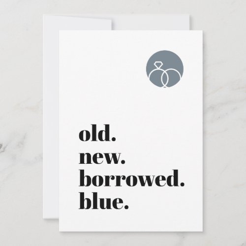 Minimalist Old New Borrowed Blue Modern Bold Font  Save The Date