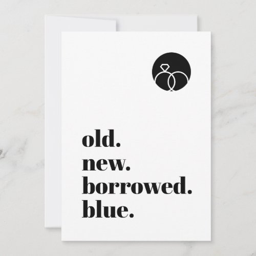 Minimalist Old New Borrowed Blue Modern Bold Font Save The Date