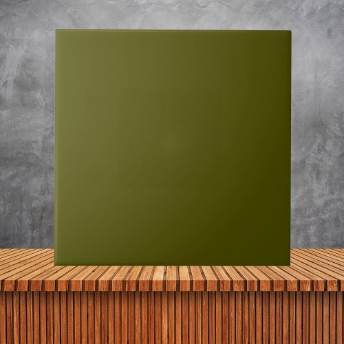 Minimalist Olive Moss Green Plain Simple Color  Ceramic Tile