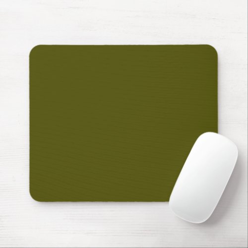 Minimalist olive moss green solid plain elegant mouse pad