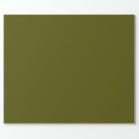 Minimalist olive moss green solid plain elegant wrapping paper, Zazzle