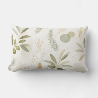Minimalist Olive & Rosemary Botanical Pillow