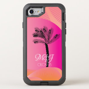 Minimalist Ombre Lovers Couple Tropical OtterBox Defender iPhone SE/8/7 Case