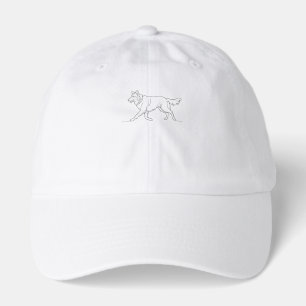 Minimalist One-Line Dog Illustration Modern Dog Hat