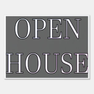 Minimalist Open House Yard Sign