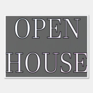 Minimalist Open House Yard Sign