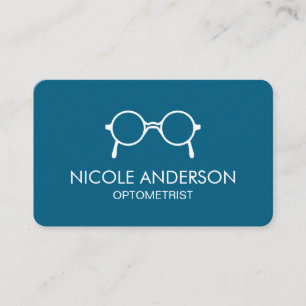 Minimalist Optometrist Eye Glasses Business Card