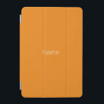 Minimalist orange custom name monogram initials iPad mini cover<br><div class="desc">Elegant minimalist modern apricot orange custom name monogram initials iPad mini Cover</div>