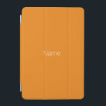 Minimalist orange custom name monogram initials iPad mini cover<br><div class="desc">Elegant minimalist modern apricot orange custom name monogram initials iPad mini Cover</div>