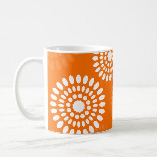 Minimalist Orange Daisy Modern Simplistic Floral  Coffee Mug