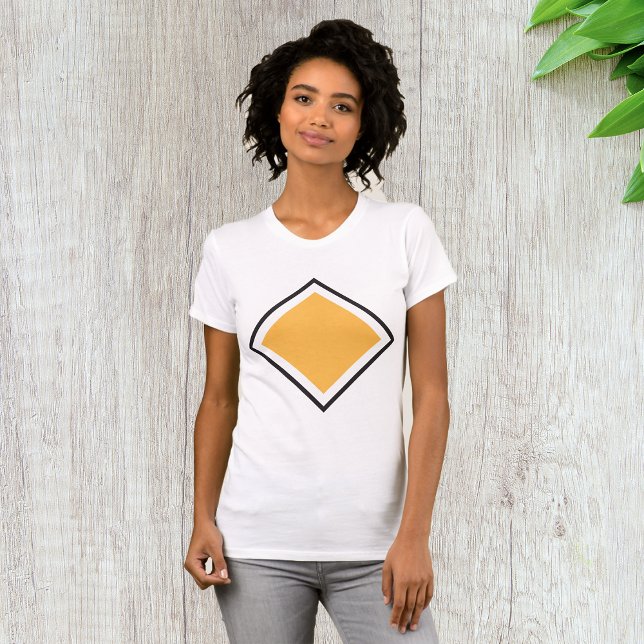 Minimalist Orange Diamond Geometric Shape T-Shirt (Creator Uploaded)
