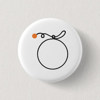 Minimalist Orange Fruit One Line Art Orange Dot Button