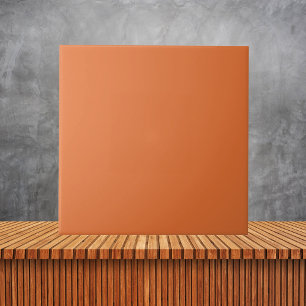 Minimalist  Orange solid color Ceramic Tile