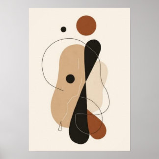 Minimalist Organic Abstract Wall Art | Neutral Geo