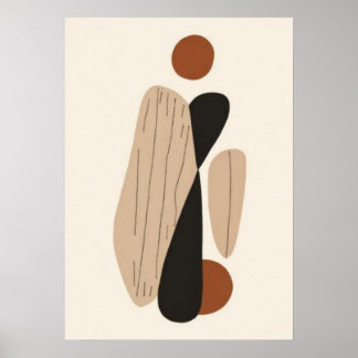 Minimalist Organic Abstract Wall Art | Textured