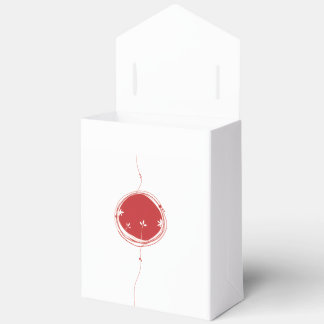 Minimalist Oriental Red Sun Favor Box