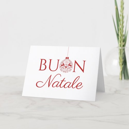 Minimalist Ornament Buon Natale Holiday Card