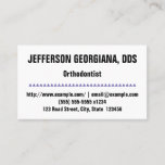 [ Thumbnail: Minimalist Orthodontist Business Card ]