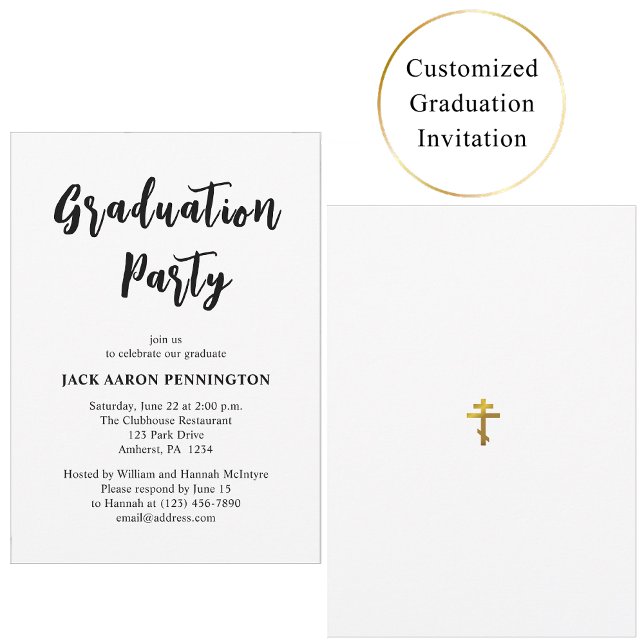 Minimalist Orthodox 2026 Graduation Party Invitation (Creator Uploaded)