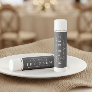 Minimalist "Our Love is the Balm" Wedding Favor Lip Balm
