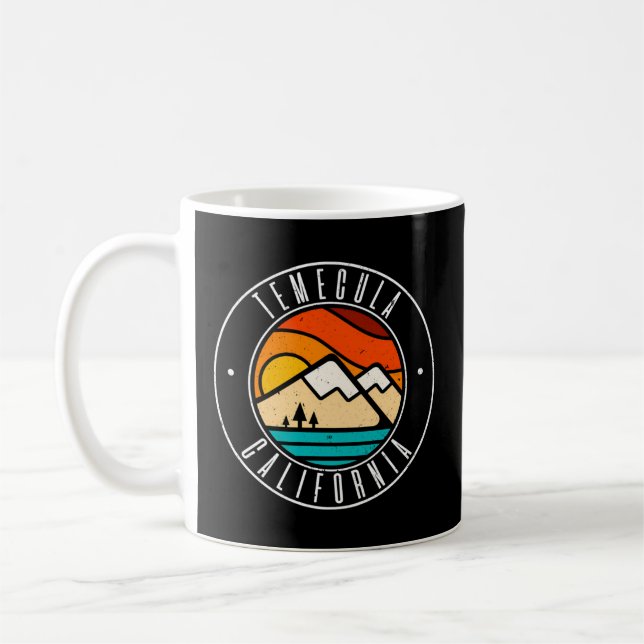 Minimalist Outdoors Temecula California Ca Coffee Mug (Left)