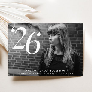 Minimalist Overlay 2026 Photo Graduation Announcement
