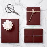 Minimalist Oxblood Wine Red Christmas Plain Color  Wrapping Paper Sheets<br><div class="desc">Minimalist Red Christmas Plain Solid Color</div>