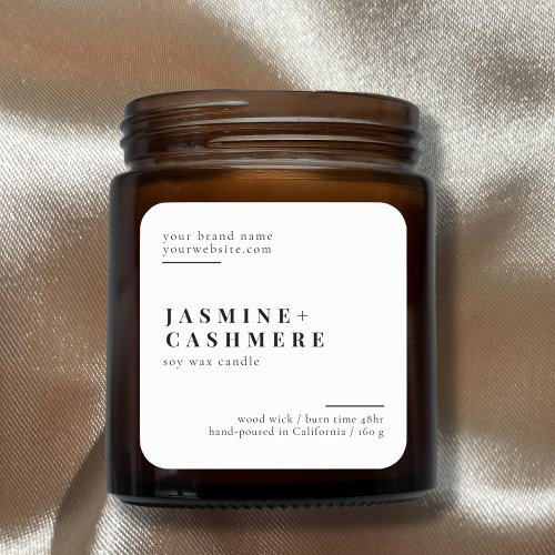 Minimalist packaging simple cosmetics candle label