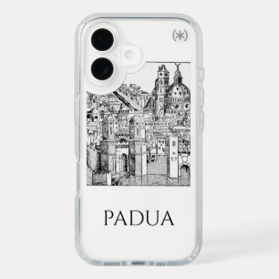 Minimalist Padua Medieval Skyline Line Art iPhone 16 Case